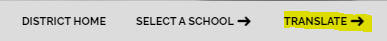 shows top of web page highlighted Translate