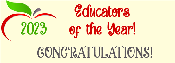 apple 2023 Educators of the Year Congratulations apple 2023 Educators of the Year Congratulations