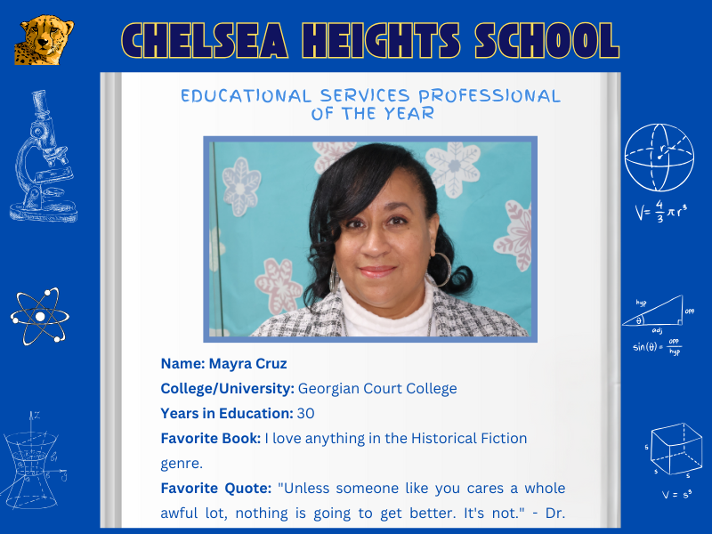 Chelsea Heights School 2025 Educational Services Professional of the Year Mayra Cruz