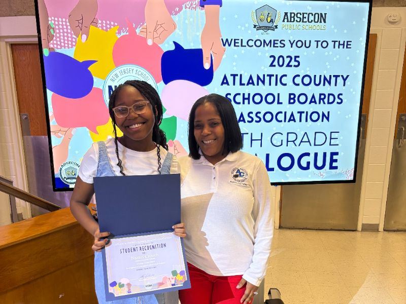 Sovereign Avenue School Student Attends Atlantic County School Board 8th Grade Dialogue