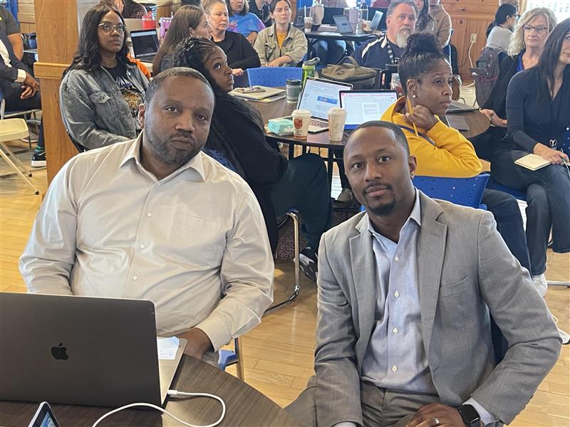 New York Avenue School Prinicipal Kendall Williams and Keith Purnell, CHORUS Chairman of the Board.