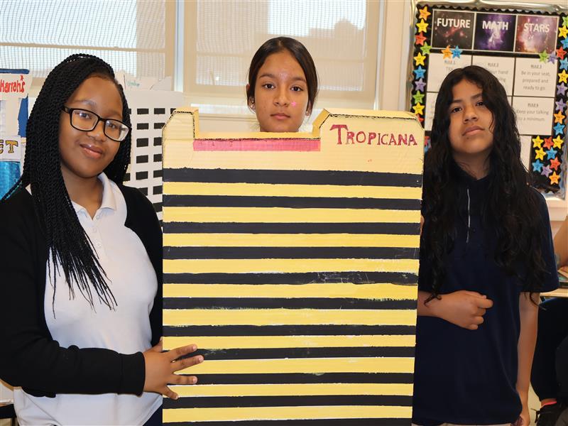 Laikeisha Romelus, Camilia Ortiz-Perla, and Johanna Avila collaborated on the Tropicana model.