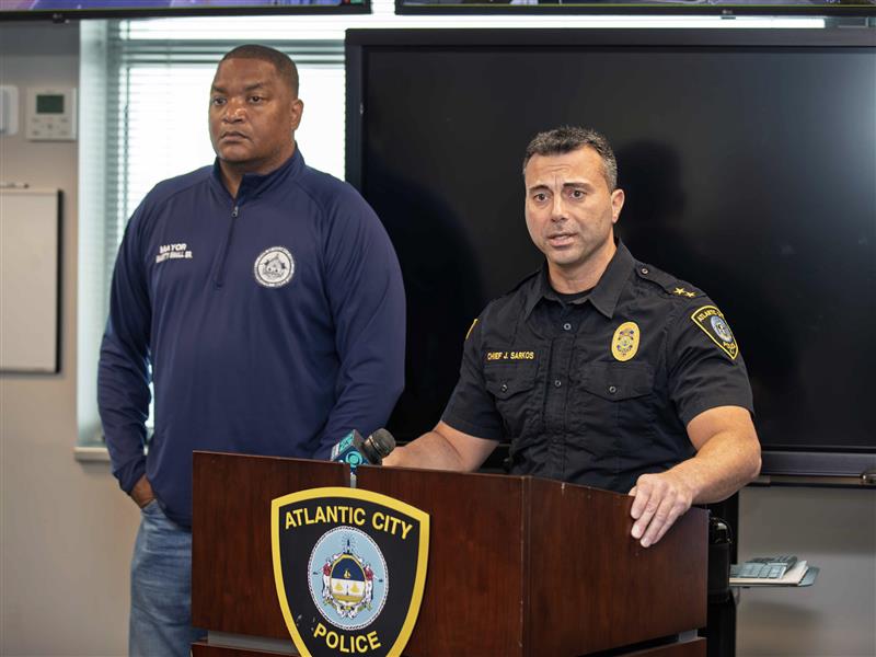 Police Chief James Sarkos discusses police response for the storm.