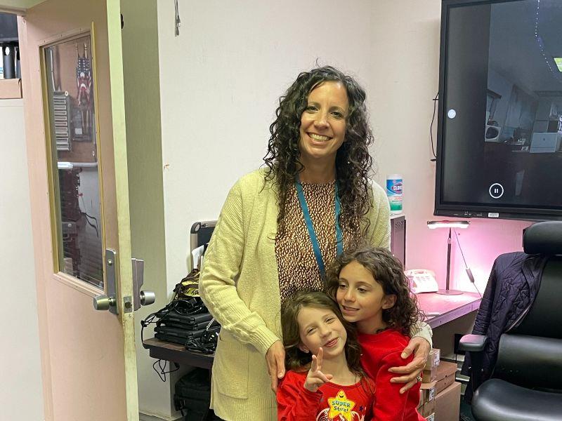 Nikki Giordano and her daughters at Take Your Child to Work Day.